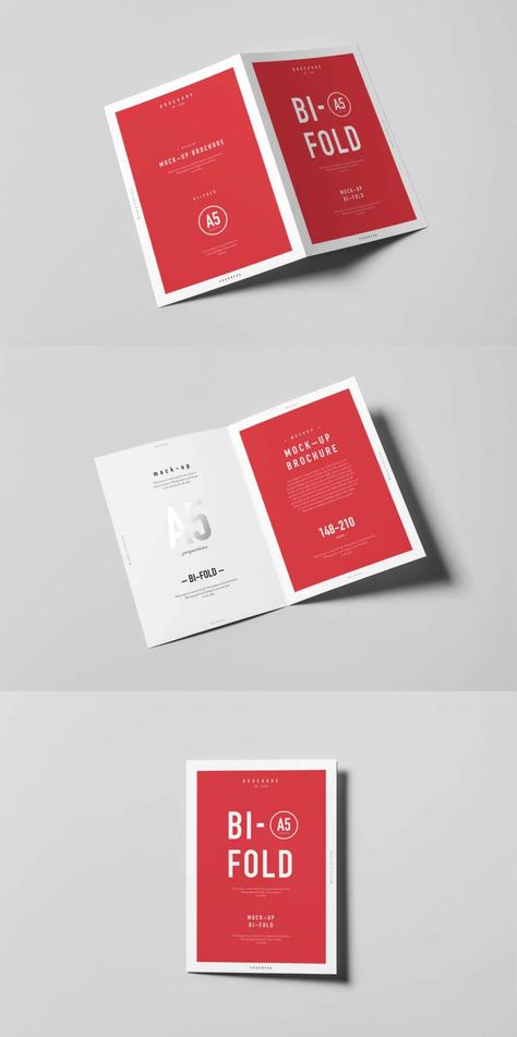 Bi-Fold A5 Brochure Mockup A5 Brochure Design, Bi Fold Brochure Design, Program Brochure, Food Catalog, Direct Mailer, Mailer Design, Gradient Color Design, Professional Brochure, Brochure Mockup