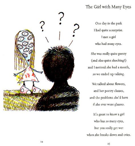 The Girl With Many Eyes by Tim Burton Tim Burton Poems, Tim Burton Quotes, Tim Burton Johnny Depp, Tim Burton Style, Tim Burton Art, Bonham Carter, Poem Quotes, Cursed Child Book, Children Book Cover