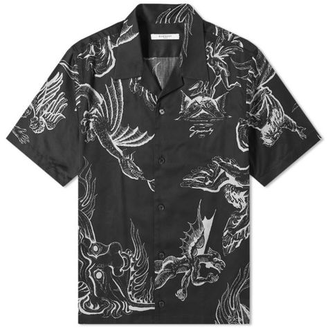 This is what they would wear if they were relaxing or with family Gods And Monsters, Givenchy Shirt, Retro Beauty, Luxury Wear, Black Trousers, Vacation Shirts, Logo Tees, Mythical Creatures, Shirt Men