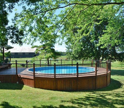 Semi Above Ground Pool, Decks Ideas, Decks Around Pools, Diy Above Ground Pool, Pool Deck Plans, Diving Boards, Best Above Ground Pool, Outdoor Pool Area, Pool Landscape Design