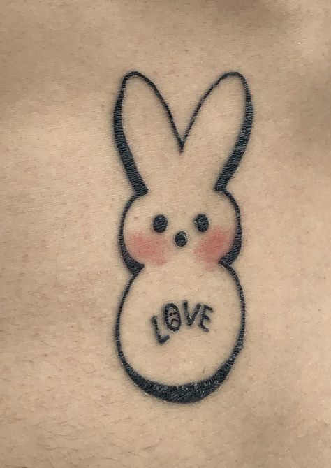 Lil Peep Matching Tattoos, Peep Bunny Tattoo, Peeps Tattoo, Lil Peep Tattoo Ideas Small, Lil Peep Love Tattoo, Lil Peep Inspired Tattoos, Lil Peep Tattoo Ideas, Borderlands Tattoo, Playboy Bunny Tattoo