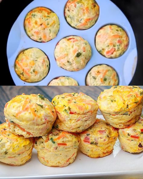 Vegetable Omelette Muffin Recipe Omelette Muffins Recipe, Veggie Omelette Recipe, Vegetable Omelette, Omelette Muffins, Easy Egg Muffins, Mixed Veggies, Veggie Omelette, Omelette Recipe, Cheese Muffins