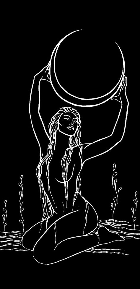 Avatar Body Outline, Spiritual Artwork, Feminine Art, Goddess Art, Witch Art, Silhouette Art, Moon Art, Spiritual Art, Diy Art Painting