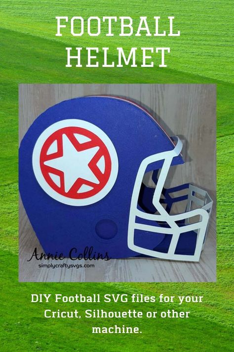 Football Helmet Valentine Box Ideas, Diy Football Helmet, Football Helmet Svg, Mini Football Helmet, Football Diy, Cricut Design Studio, Valentine Day Boxes, Lions Football, February Valentines