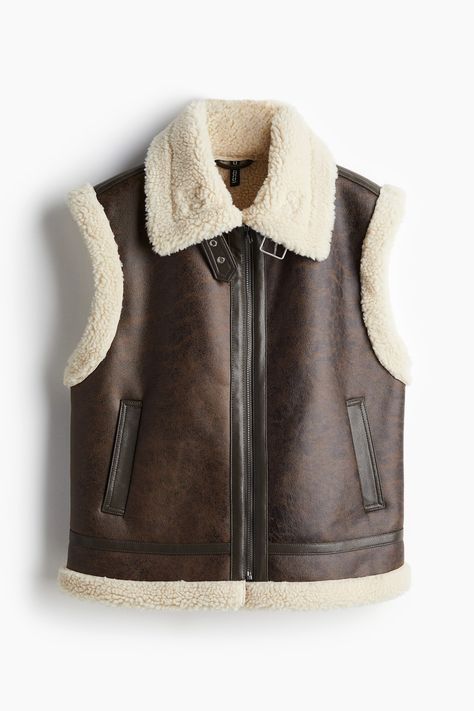 Teddy Fleece, Soft Teddy, Teddy Jacket, Fleece Vest, Metal Buckles, Light Beige, Womens Vest, Clothing And Shoes, Dark Brown