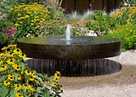 Millstone Fountain, Front Yard Fountain, Landscaping Water Feature, Yard Fountain, Modern Fountain, Outdoor Water Features, Garden Water Fountains, Garden Water Feature, Backyard Water Feature