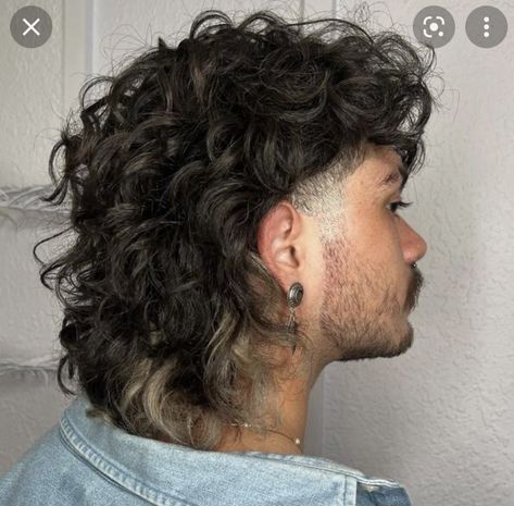 Mullet Hairstyle Mens Curly Long, Hairstyles For Men 2022, Mullet Hairstyles, Long Curly Hair Men, Male Haircuts Curly, Men Haircut Curly Hair, Mullet Haircut, Mens Hairstyles Thick Hair, Curly Mullet