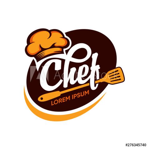 Stock Image: Kitchen Chef Logo Design Chef Logo Design, Fast Food Logo, Bos Baby, Catering Logo, Restaurant Logos, Fast Food Logos, Food Logo Design Inspiration, Cooking Logo, Logo Fleur