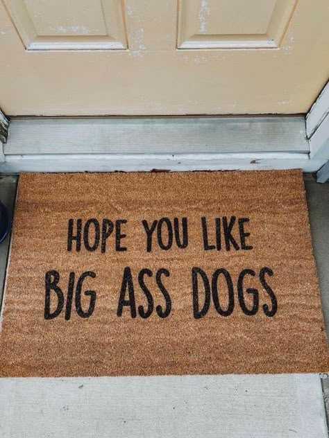 Front Doormat, Weathered Paint, Dog Rooms, Welcome Mat, Diy Dog Stuff, Welcome Mats, Dog House, Door Mats, Go Ahead