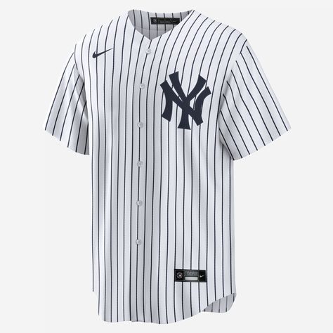 The MLB New York Yankees Jersey is made with lightweight polyester fabric to help provide a consistently comfortable fit. It's designed with applique details that mimic the look of your favorite player's on-field uniform. Yankees Jersey, Gary Sanchez, Anthony Rizzo, Giancarlo Stanton, Nike Gear, Mlb Logos, Yankees Fan, Basket Noir, Girl Lifestyle