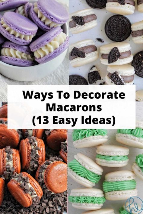 four types of macarons. Macaron Decoration Ideas, Decorate Macarons, Macaron Decoration, Halloween Macarons, Macaroon Filling, Macaron Template, Macaron Filling, Christmas And Halloween, French Macaroons