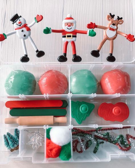 Each kit includes homemade playdough, holiday themed supplies, and guaranteed fun for $28!!! • Homemade Playdough (edible but not recommended) • Mini Trees • Mini Snowflake Ornaments • Pom Poms • Pipe Cleaners • Craft Sticks • Mini Wooden Roller • Snowman Stamper • Tree Stamper • Reindeer, Snowman, & Santa “Bendable” ORDER NOW! Christmas Playdough, Playdough Sensory, Craft Sticks, Homemade Playdough, Pipe Cleaners, Snowflake Ornaments, Pipe Cleaner, Sensory Play, Craft Stick Crafts