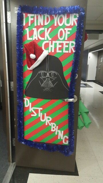 Star Wars Christmas door decorations                                                                                                                                                                                 More Christmas Door Decorations Contest, Door Decorations Contest, Star Wars Christmas Decorations, Star Wars Classroom Theme, Star Wars Classroom, Door Decorations Classroom Christmas, Christmas Doors, Holiday Door Decorations, Christmas Door Decorating Contest