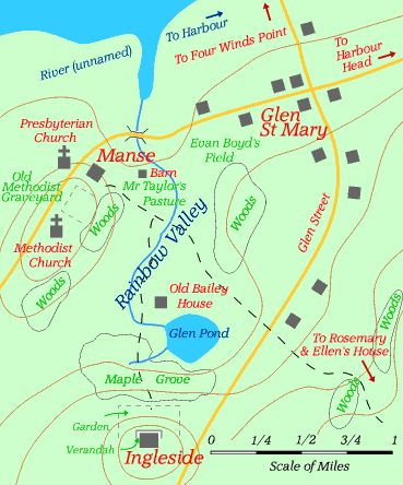 Map of Ingleside, where Anne's grown up self resides. Link leads to a nice page explaining how these literary references were mapped out. Anne Of Ingleside, Deep Valley, Rainbow Valley, Imaginary Places, Anne Green, Lm Montgomery, Anne Of Avonlea, Lucy Maud Montgomery, Minecraft Inspiration