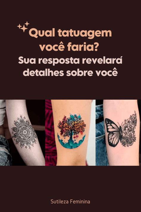 Qual tatuagem você faria? Sua resposta revelará detalhes sobre você – Sutileza Feminina Triangle Tattoo, Tattoos