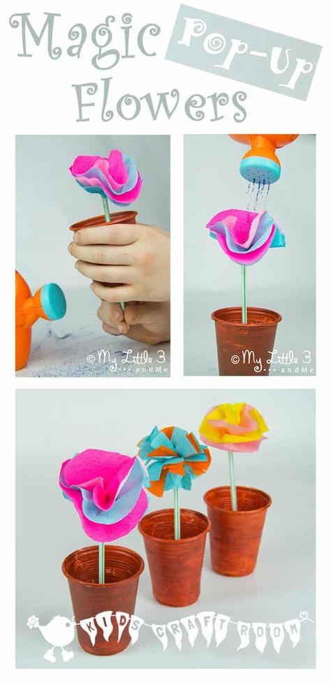 Magic Pop Up Flowers, an interactive "Mary, Mary Quite Contrary" nursery rhyme craft for kids. Nursery Rhyme Crafts, Mary Mary Quite Contrary, Mary Quite Contrary, Kids Craft Room, Mary Mary, Spring Preschool, Flower Theme, Flower Craft, Flower Nursery