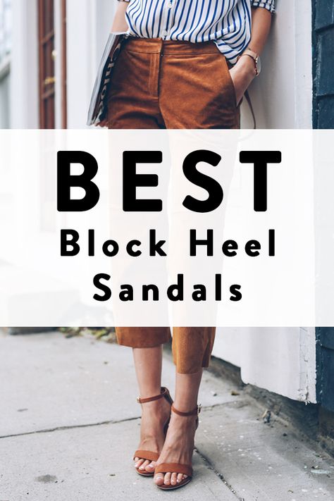 If there's one shoe you can expect to see everywhere this spring, it's nude block heel sandals. Not only do they look good with everything, but they elongate your legs, too! Even better, the block heel is way more comfortable than a stiletto. Shop our faves in the slideshow. Low Block Heel Shoes, Heel Sandals Outfit, Low Cut Blouses, Fashion Newsletter, Dark Dress, Zara Fashion, Block Heel Sandals, Minimal Outfit, Block Heels Sandal