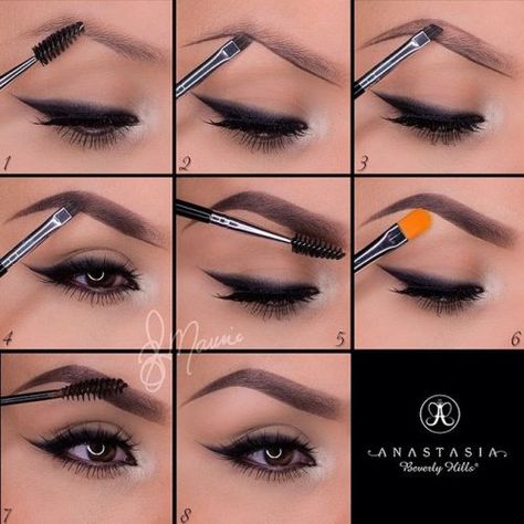 Make Up Mata, How To Do Eyebrows, Bentuk Alis, Best Makeup Tutorials, Eyebrow Hacks, Filling In Eyebrows, Eyebrow Makeup Tips, Eyebrows On Fleek, Smink Inspiration