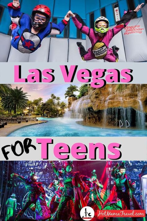 Top Things to do in Las Vegas with Teens - HotMamaTravel #familytravel #lasvegas #unitedstates Vegas With Teens, Las Vegas Family Vacation, Travelling Usa, Las Vegas Trip Planning, Vegas Trip Planning, Vegas Activities, Las Vegas With Kids, Vegas Pools, Vegas Attractions