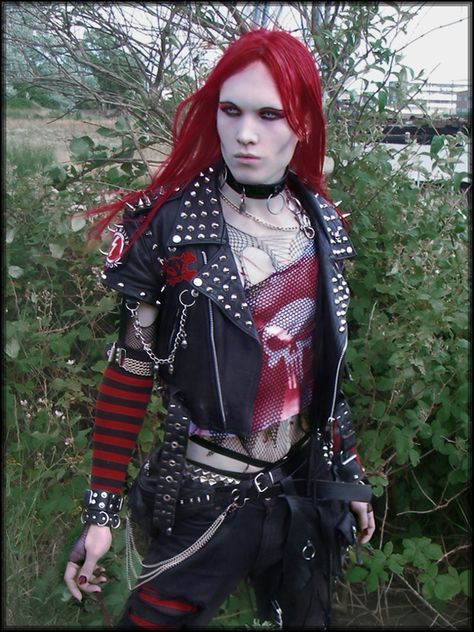 Defiant Nature by R4za.deviantart.com on @DeviantArt Spider Outfit, Indie Outfits Alternative Fashion, Goth Styles, Cybergoth Fashion, Industrial Goth, Black Spirit, Gothic Culture, Gothic Mode, Goth Guys