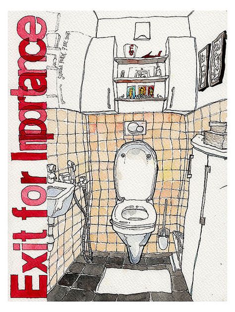 Bathroom Drawing Reference, Toilet Drawing Sketch, Toilet Sketch, Toilet Artwork, Sunga Park, Toilet Illustration, Toilet Drawing, Bathroom Drawing, Traditional Drawings