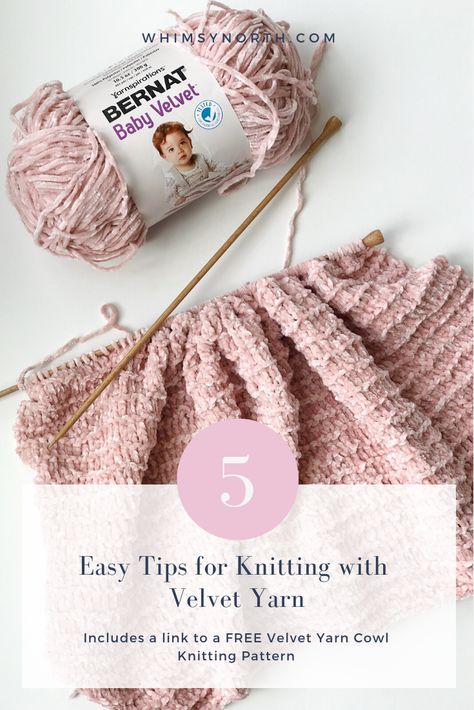 Are you looking to knit a project using velvet yarn? Read about why I almost threw all of my velvet yarn away! Here I share with you my trials and the lessons I learned to help set you up for success before you cast-on so that you don’t experience the same challenges as I did. #velvetyarn #bernatbabyvelvet #knitting #knittingtips #beginnerknitting Velvet Yarn Projects, Knit Throw Blanket Pattern, Yarn Projects Crochet, Knitting Hacks, Throw Blanket Pattern, Knitting Group, Velvet Yarn, Cowl Knitting Pattern, Start Knitting