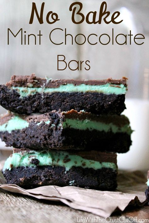 Mint Chocolate Bars, Dessert Simple, Chocolate Mint, Bake Desserts, Monkey Bread, Chocolate Bars, Yummy Sweets, No Bake Treats, How Sweet Eats