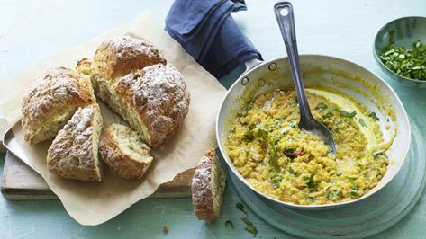 Red split lentils and five-spice soda bread Nadia Hussain Recipes, Nadiya Bakes, Nadiya Hussain Recipes, Nadia Hussain, Red Split Lentils, Nadiya Hussain, 5 Spice, Bbc Food, Soda Bread