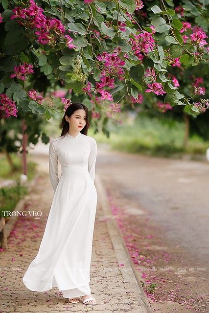 Ao Dai White, Silk White Dress, Vietnam Dress, White Silk Dress, Chinese Style Dress, Girl Advice, Going To School, Dress Design Patterns, Ao Dai