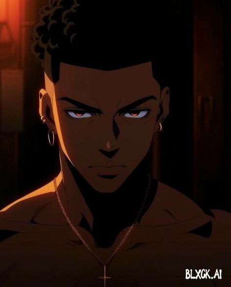 Black Anime Guy, Black Comics, Image Swag, Black Cartoon Characters, Swag Cartoon, Black Characters, Black Anime Characters, Black Cartoon, Black Love Art