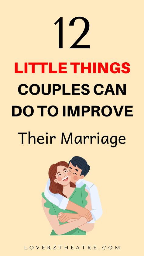 Are you looking for little ways to work on your marriage every single day? Do you want to learn the everyday gestures that will strengthen your bond with your spouse? Check out these 12 little ways to improve your marriage. These  marriage tips helps improve communication and reconnect with your spouse Better Marriage Tips, Ways To Improve Your Marriage, Ways To Work On Marriage, How To Strengthen Your Marriage, Marriage Tips For Women, How To Improve Your Marriage, Ways To Connect With Your Spouse, Marriage Communication Tips, Marriage Help Communication