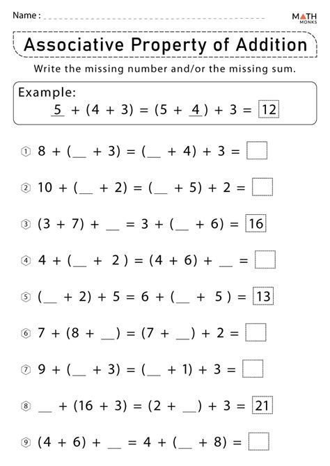 Associative Property Of Numbers Worksheet Free Associative Property Of Addition, Detska Soba, Area And Perimeter Worksheets, Pre Algebra Worksheets, Math Properties, Business Budget Template, Associative Property, Addition Worksheet, Number Properties