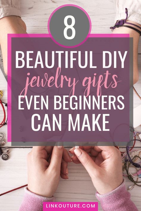 Easy Jewelry Making Ideas, Diy Jewelry Making Tutorials, Diy Jewelry To Sell, Handmade Gifts For Friends, Diy Jewelry Gifts, Diy Jewelry Projects, Easy Jewelry, Diy Bracelet Designs, Jewelry Diy Bracelets