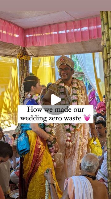 Dr.Poorvi Bhat | Nutrition & Wellness on Instagram: "I do not know if this is what experts would consider a zero waste wedding but we did not generate any plastic at the event and did everything we could to minimise our footprint:)  It was only because of the cooperation of our families that my dream of a zero waste wedding was possible  My mother was the genius behind it all, she planned and organised the whole event and it was very fulfilling for me that our union happened the way it did  . . . . #zerowaste #ecofriendly #plasticfree #sustainability #sustainable #sustainableliving #recycle #eco #savetheplanet #zerowasteliving #environment #gogreen #reuse #handmade #vegan #noplastic #nature #climatechange #zerodechet #organic #green #lesswaste #sustainablefashion #reducereuserecycle #zerow No Waste Wedding, Zero Waste Wedding, Sustainable Wedding, Zero Waste Living, Zero Waste Lifestyle, Reduce Reuse Recycle, Planning And Organizing, Plastic Pollution, The Genius