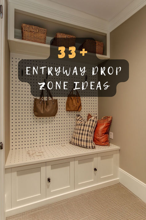 Tired of a cluttered entryway? Discover 33 creative drop zone ideas that will transform your space into an organized haven. From stylish storage solutions to functional decor, these ideas will help you make the most of your entryway. Click to explore these innovative drop zone designs and tidy up your home! 🚪 #HomeOrganization #EntrywayDesign #DropZoneIdeas #InteriorInspo #Declutter #HomeStyle #EntrywayGoals Cluttered Entryway, Drop Zone Ideas Entryway, Drop Zone Ideas, Landing Zone, Entryway Door, Diy Entryway, Drop Zone, Entryway Ideas, Entry Way Design