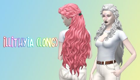 @natalia-auditore‘s Illithyia hair (Long vers.) recoloured in the new Sorbets Remix palette! This recolour is an add-on and includes all 76 (!!) colours of Sorbets Remix Mesh is required, you can find... Long Hair Sims 4 Cc, Natalia Auditore, Los Sims 4 Mods, Ts4 Mods, Sims Stories, Cc Hair, Sims 4 Anime, Pelo Sims, Sims 4 Game Mods