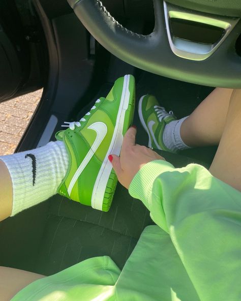 Dunk low chlorophyll availible at @sneakrsjoe Chlorophyll Dunks, Nike Dunk Low Chlorophyll, Dunks Outfit, Cute Simple Outfits, Nike Dunk Low, Dunk Low, Nike Dunk, Fan Page, Brooks Sneaker