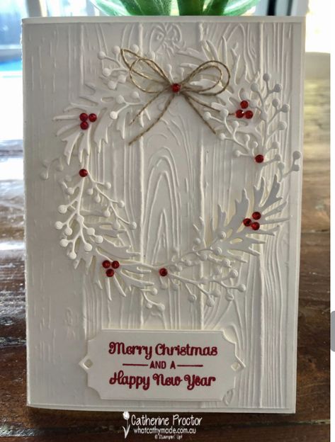 Stamped Christmas Cards, Christmas Week, Homemade Christmas Cards, Stampin Up Christmas Cards, Christmas Card Crafts, Diy Christmas Cards, Week 5, Christmas Cards To Make, Christmas Card Design