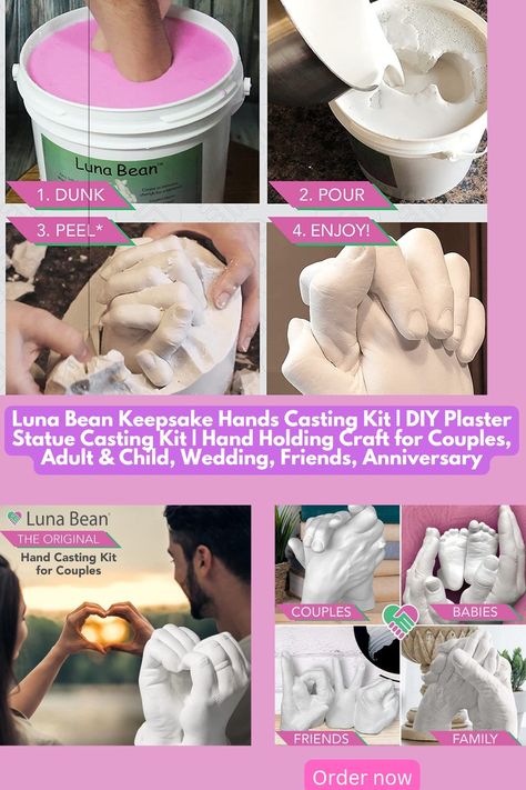 https://amzn.to/3T2grLk Craft For Couples, Anniversary For Couple, Baby Hand And Foot Prints, Fun Date Night Ideas, Plaster Hands, Hand Casting, Wedding Friends, Families Hands, Diy Plaster