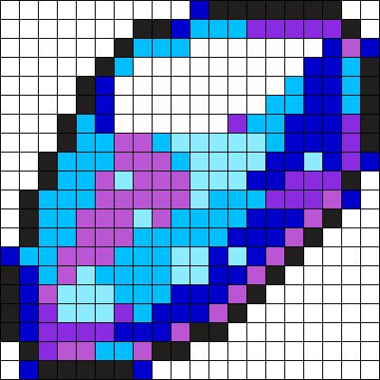 Water Stone Perler Bead Pattern / Bead Sprite Vaporeon Cosplay, Minecraft Pokemon, Evolution Pokemon, Pokémon Perler, Water Stone, Pokemon Cross Stitch, Kandi Cuffs, Pokemon Perler Beads, Pokemon Craft