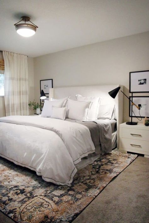 Before and After: A One Day Master Bedroom Makeover and 5 Tips To Transform Your Own! - Chris Loves Julia Ikea Guest Bedroom, Ikea Bedroom Ideas For Couples, Ikea Bedroom Ideas, Bedroom Makeover Before And After, Small Bedroom Makeover, Dorm Room Doors, Guest Bedroom Ideas, Bedroom Ideas For Couples, Farmhouse Style Bedrooms