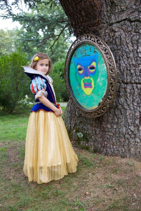 Snow White Birthday Party. "enchanted" forest. Painted Mirror. Wishing Wel from a Costco watermelon boxl. And since we rented a nature reserve a butterfly release= the perfect day for this princess!! Princess Photoshoot Ideas, Princess Photoshoot, Princess Shot, Princess Photo Shoot, Wildflower Photography, Girls Fall Dresses, Snow White Dresses, Snow White Birthday, Princess Photo