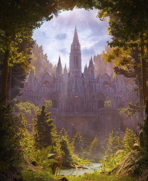 Castle Aesthetic, Ipad Wallpapers, My Fantasy World, Location Inspiration, Fantasy Forest, Fantasy City, Fantasy Castle, Fantasy Story, Fantasy Setting