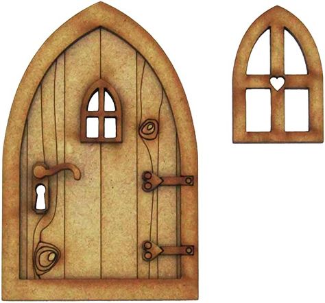 Fairy Door Accessories, Diy Door Decor, Wooden Fairy, Fairy Garden Doors, Door Crafts, Miniature Fairy Garden, Fairy Garden Decor, Fairy Door, Fairy Doors