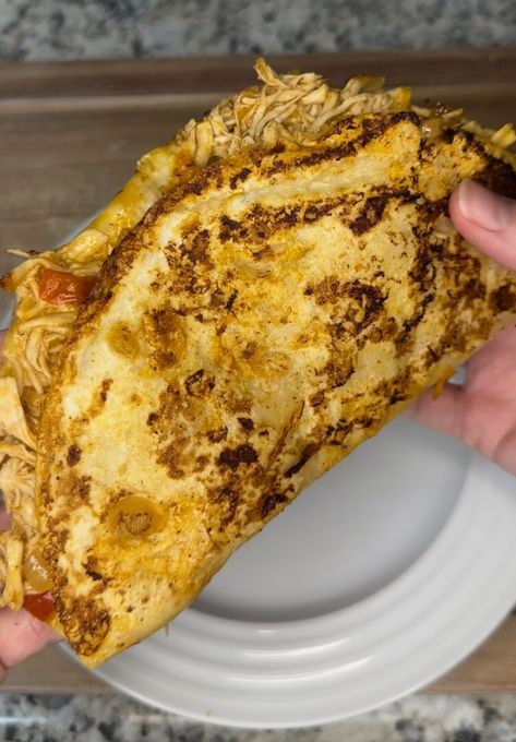 Shredded Chicken Quesadillas Shredded Chicken Quesadillas, Recipes Shredded Chicken, Cheese All, Mexican Night, Cheese Tacos, Fajita Seasoning, Whats For Lunch, Chicken Quesadillas, Chicken Fajitas