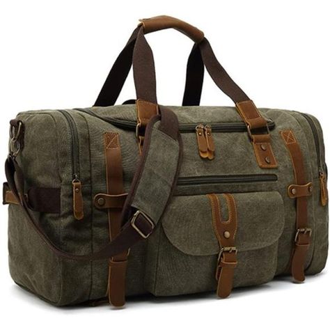 -Premium Materialthis Travel Duffel Bag Is Made Of 100% High Density Cotton Canvas,Top Quality Genuine Crazy Horse Leather,Soft Nylon Lining, Quality Bronze Tone Hardware And Strong Smooth Large Zipper. It Is A Very Sturdy Canvas Duffle Bag.For Real Leather, The More You Use It, The More Polished It Becomes. -Large Capacityits Overal Dimension Of The Duffle Bag Is(L)21.7 X (W)9.8 X (H)11.8 Inch,Shoulder Strap Length 34-61 Inch. Perfect As A Good Travel Duffle Bag For Men & Women,Could Also Be Us Large Capacity Canvas Bag For Business, Green Rectangular Bag With Leather Trim, Large Capacity Canvas Business Bag, Rectangular Travel Bag With Pockets For Business, Rectangular Bags With Leather Trim For Trip, Business Travel Bag With Pockets, Rectangular Shape, Modern Rectangular Travel Bag With Pockets, Rectangular Business Travel Bag With Pockets, Functional Bags With Leather Trim For Trips