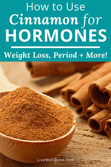 Cinnamon is one of the most effective natural hormone balance remedies that you most likely have in your kitchen already. This post shows you how cinnamon improves hormonal imbalance symptoms and how to add it to your hormone balancing diet. You can also take cinnamon as a hormone balance supplement and even add it to hormone balancing smoothies. Hormonal Imbalance Symptoms, Natural Hormone Balance, Hormone Balancing Smoothie, Hormone Balancing Supplements, Hormone Imbalance Symptoms, Hormone Diet, Hormone Balancing Diet, Balance Hormones Naturally, Natural Hormones