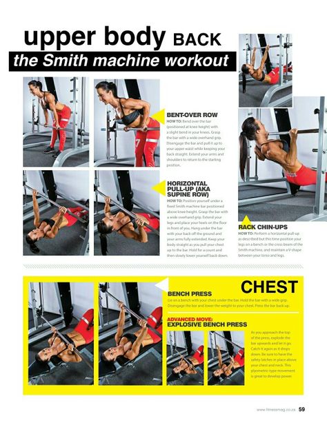 Upper Body -1 Machine Upper Body Workout, Smith Machine Workout, Gym Workouts Machines, Ab Workout Machines, Workout Labs, Workout Pics, Arm Workout Women, Arms And Abs, Abs Workout Video