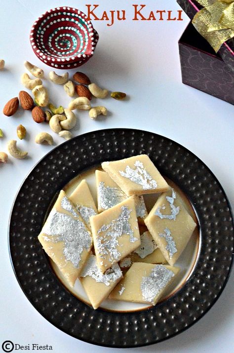 Kaju Katli  Recipe Kaju Burfi, Kaju Katli Recipe, Diwali Mithai, Burfi Recipe, North Indian Recipes, Dessert Recipes For Kids, Indian Dessert Recipes, Indian Festival, Indian Sweet