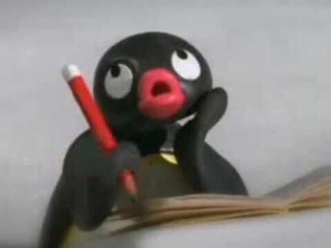 Pensando, triste, deberes, tarea, Pingu, cara Pingu Memes, Pingu Pingu, ملصق تحفيزي, Cele Mai Drăguțe Animale, Tapeta Pro Iphone, Cartoon Memes, Funny Profile Pictures, Cute Memes, Intp